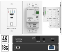 HDMI USB-C over 50m CAT6 WALL PLATE EXTENDER KIT(TX + RX) AUDIO DE-EMBED